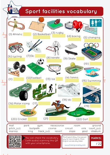sport places vocabulary